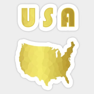 FOURTH Of July Gold Sticker